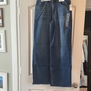 Old Navy Women's Dark Blue Wow Wide Leg Jeans